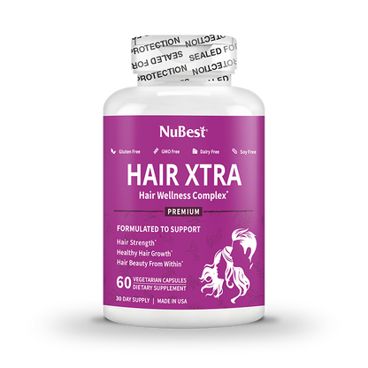 Hair Xtra Hair Growth Support for Men & Women, 60 Vegan Capsules